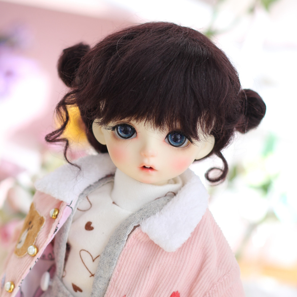 【 Princess van】 1/8 / 1/6 bjd Doll double meatball Head mohair Wig Sweet  Small curls Wigslati